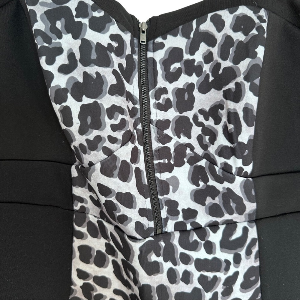 Torrid Black and Gray Bodycon Leopard Dress - Picture 2 of 8